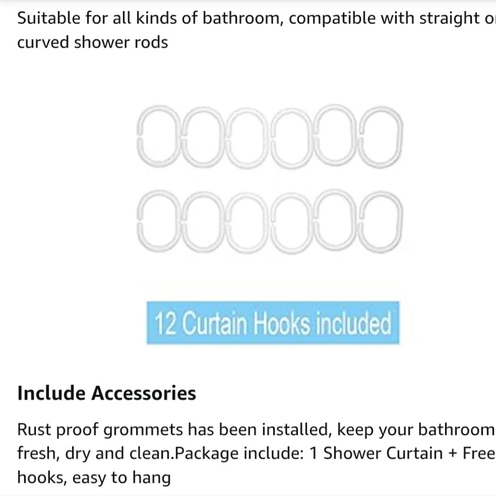 N/A shower curtain